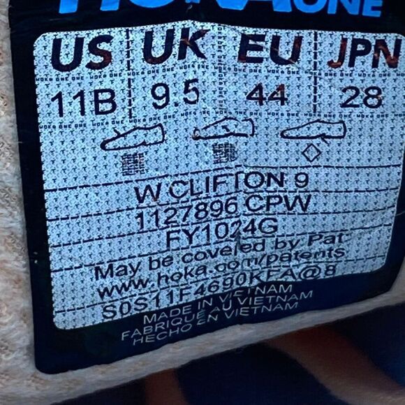 HOKA ONE ONE CLIFTON 9 - Women’s Running Shoes - SIZE 11B - Picture 10 of 10